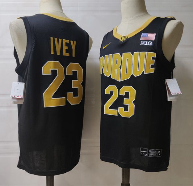 Men Purdue Boilermakers #23 Ivey Black Nike 2025 NCAA Jersey->more ncaa teams->NCAA Jersey